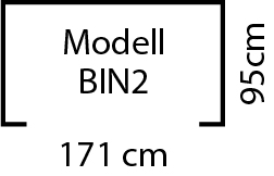 Globel Tonnen-Depot EASY 5x3 für 2 Tonnen, 174 x 101 cm