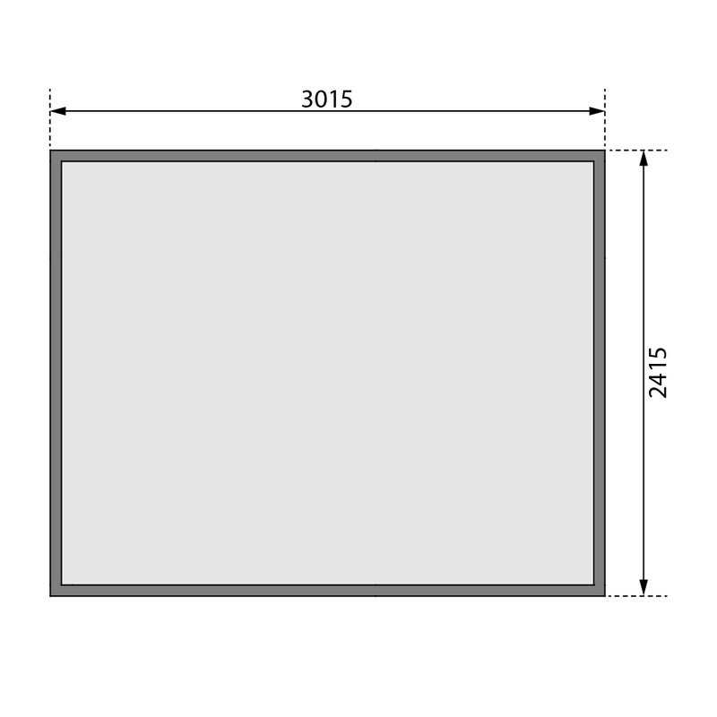 Gartenhaus Amberg 5 - 305x246 cm, 19 mm Holz naturbelassen, Karibu