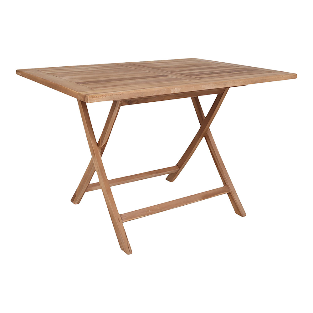 Oviedo Eckiger Esstisch 120x80x75 cm, Teak