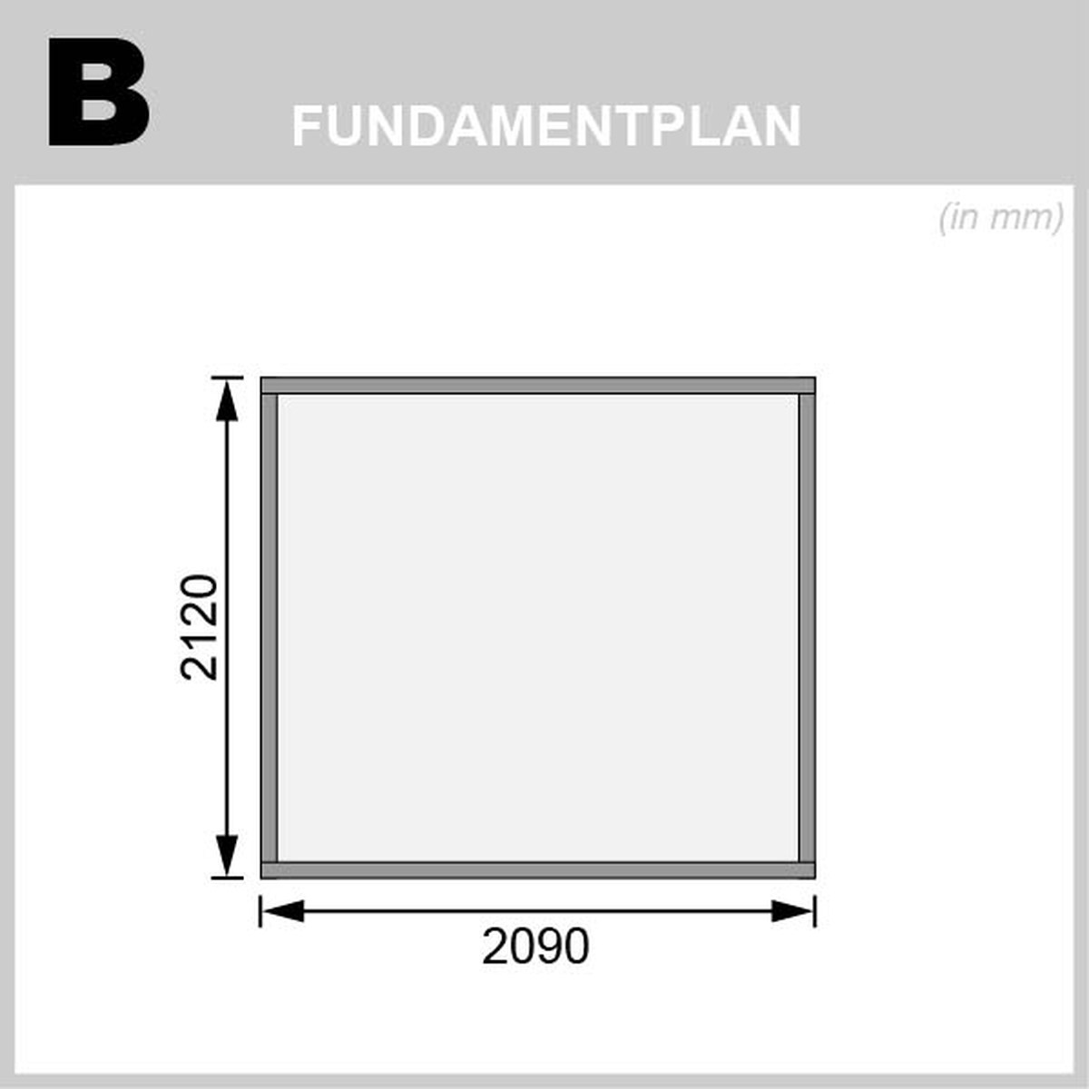 Gartenhaus Glücksburg 3 - 213x217 cm, 19 mm Holz terragrau, Karibu