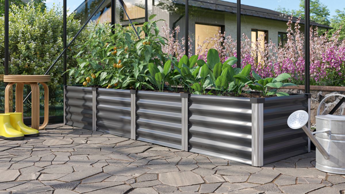 Vitavia Hochbeet Linus In&Out 401 L, Zincalume granit/ alu