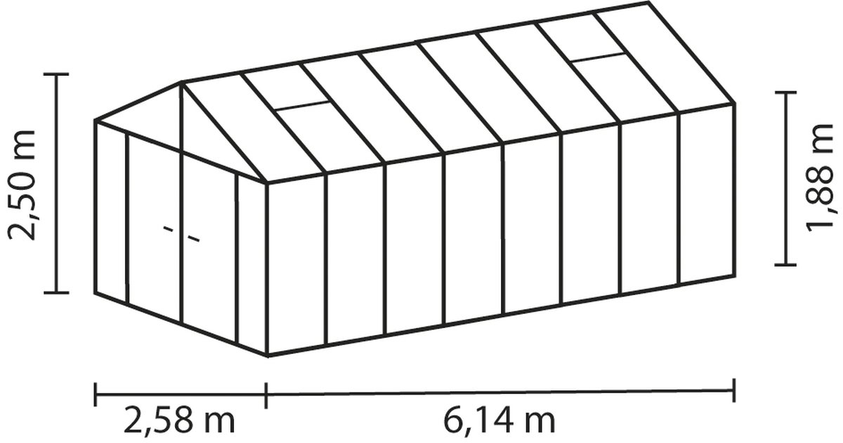 Vitavia Gewächshaus Zeus Comfort 15700 HKP 16mm