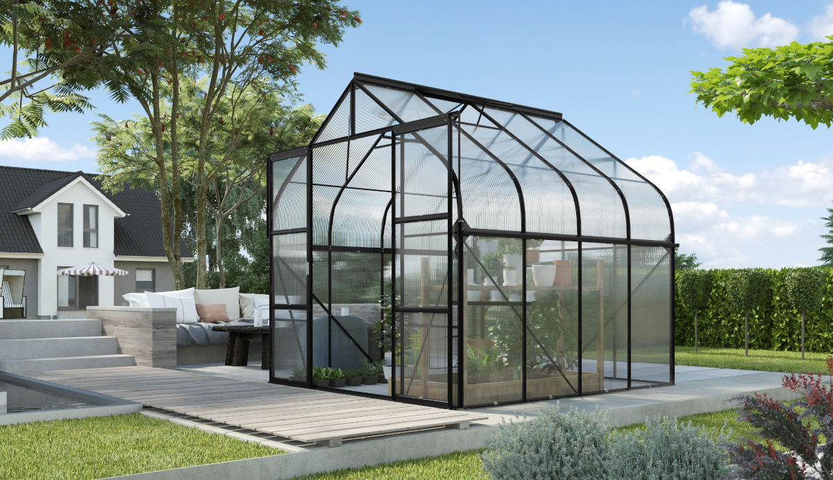Vitavia Gewächshaus Diana 6700 HKP 4mm, schwarz