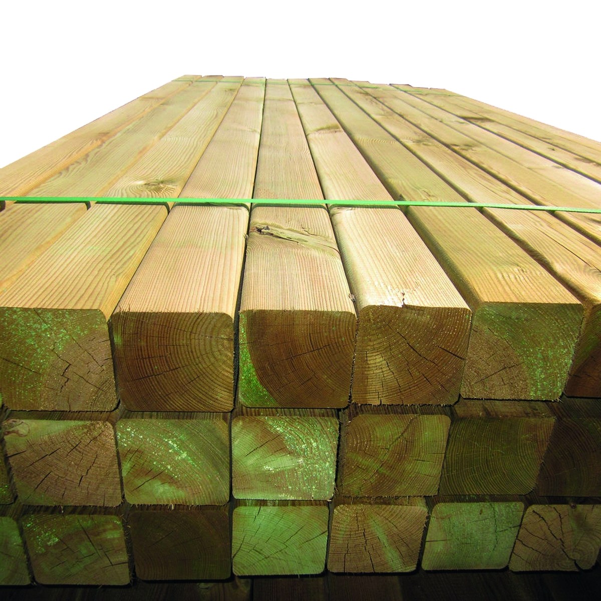 Kantholzpfosten grün 7 x 7 x 150 cm