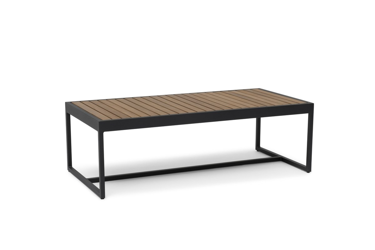 Oxelunda Loungetisch Alu/Teak 55x112x36 cm von Hillerstorp