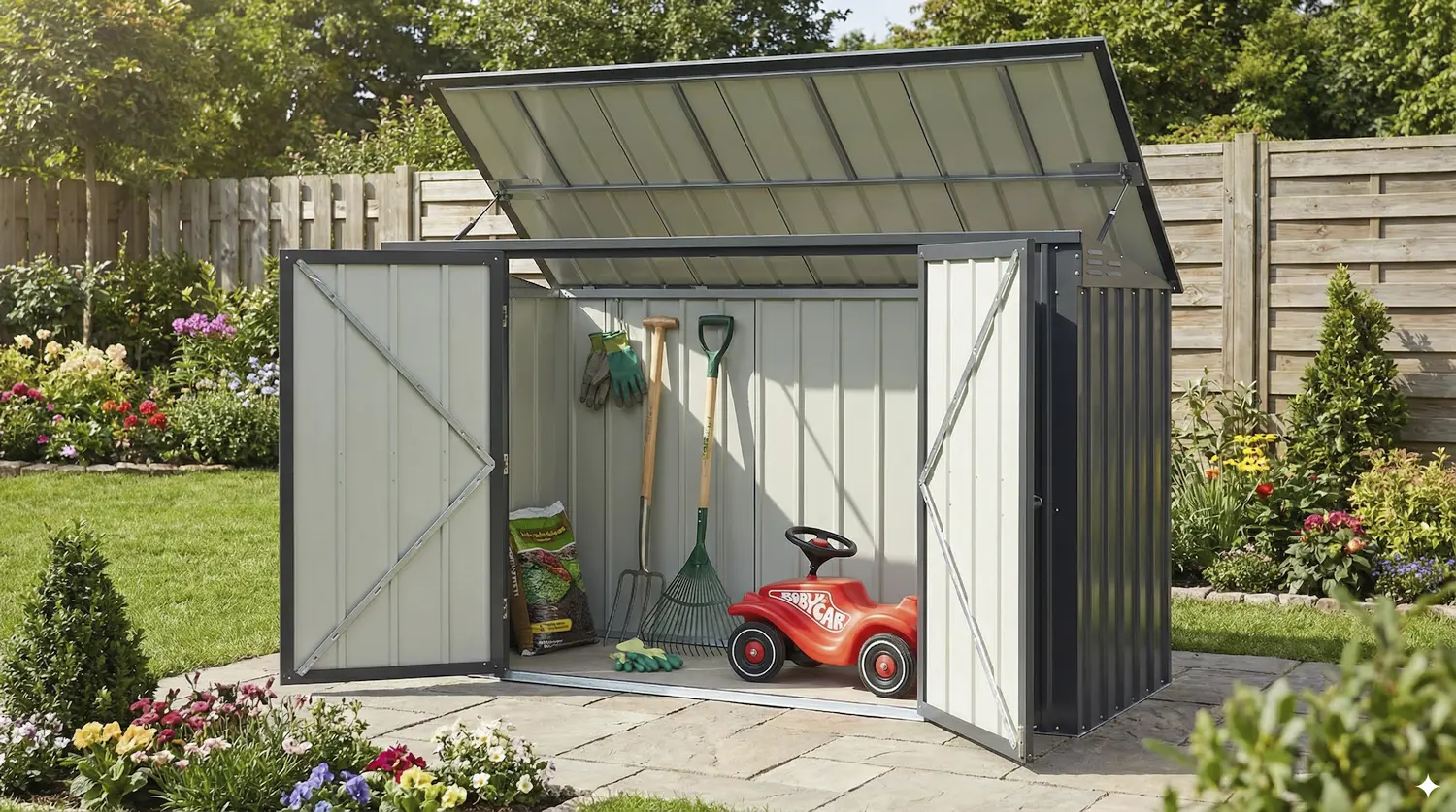 Globel Tonnen-Depot EASY 7x3 für 3 Tonnen, 236 x 101 cm