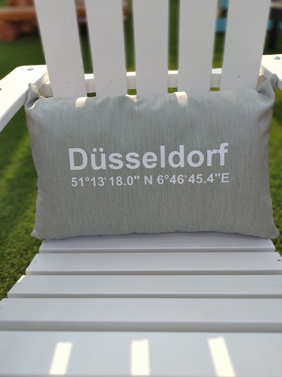 Großstadtliebe-Kissen, "Düsseldorf" Outdoor-Kissen