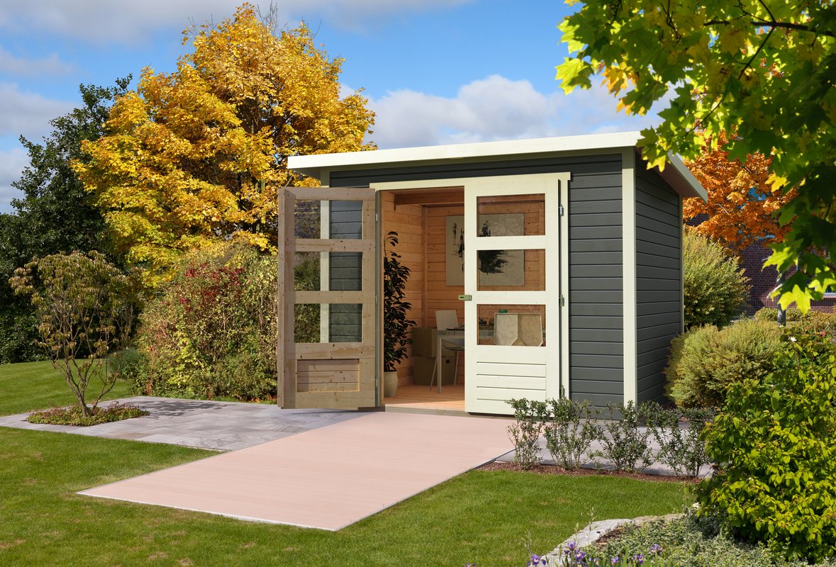 Gartenhaus Stockach 4 - 246x246 cm, 19 mm Holz, Karibu