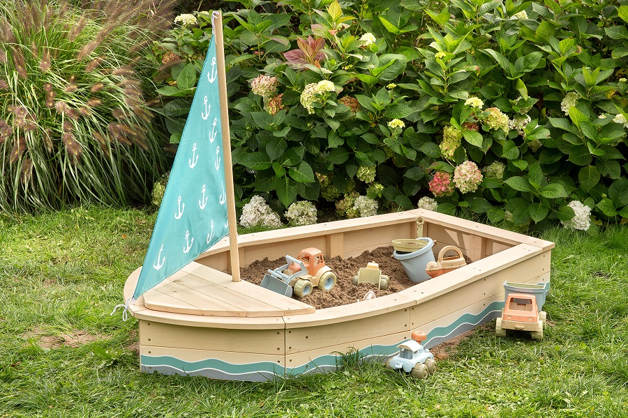 Holz-Sandkasten Boot Anchor Lover von MUDDY BUDDY® 