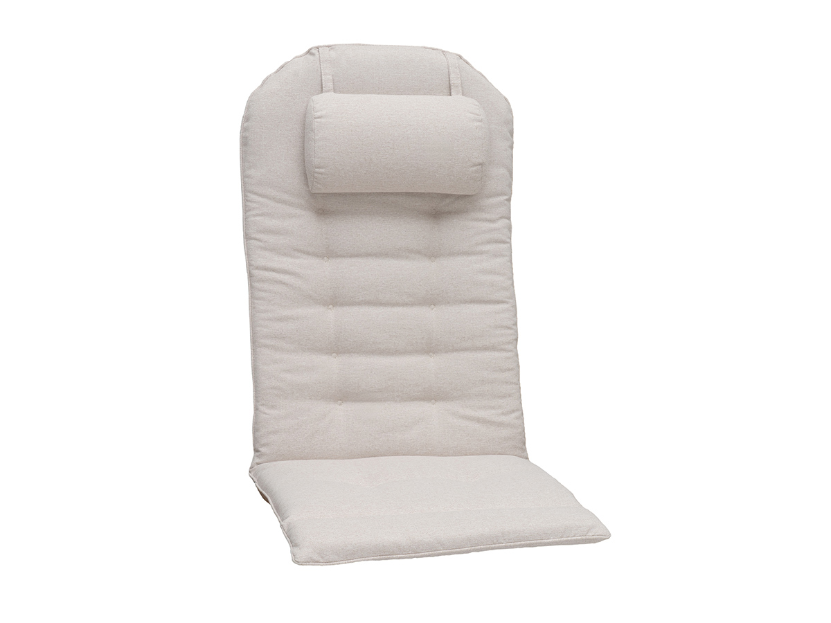 Tennessee Polsterauflage Panama beige mit Nackenpolster, 131x55x6 cm