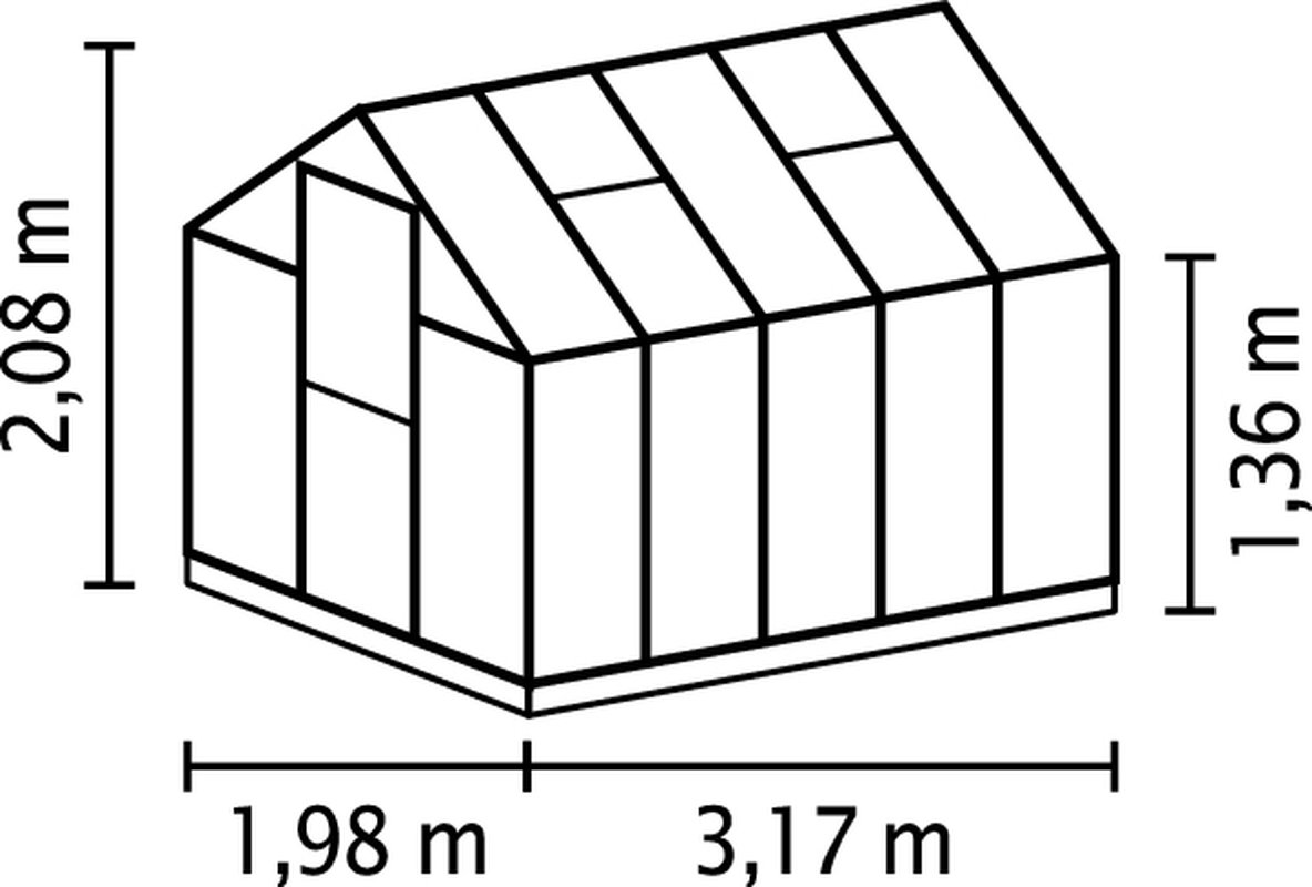 Vitavia Gewächshaus Triton 6200 HKP 4mm, smaragd