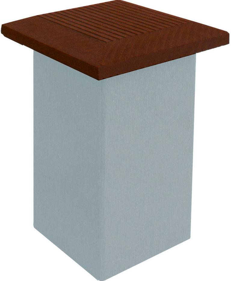 SHANGHAI Abdeckkappe WPC braun für 9 x 9 cm Pfosten
