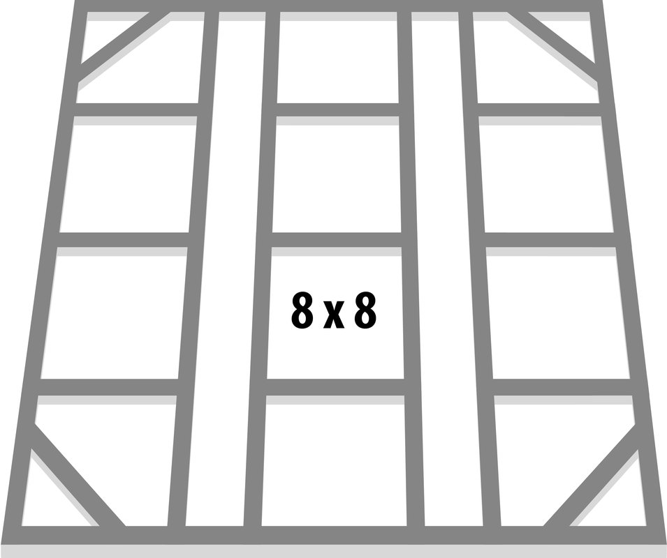 Fundamentbodenrahmen Globel 8x8