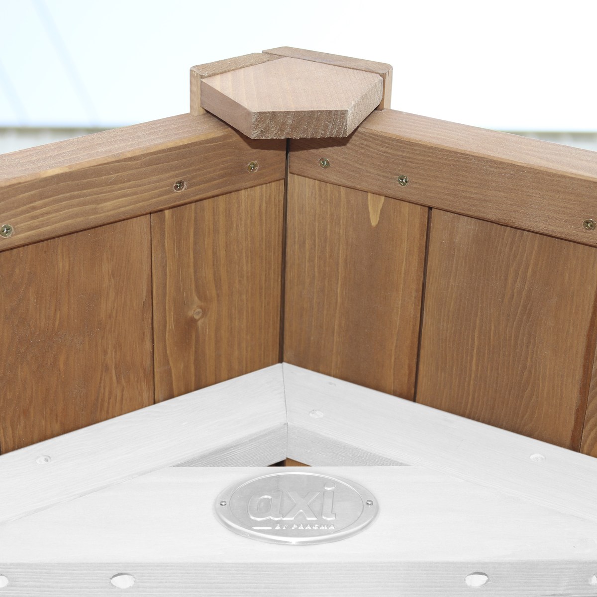 Spielturm Beach Tower Basic braun/weiß mit Rutsche grau