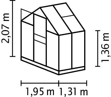 Vitavia Gewächshaus Planet 2500 HKP 6mm, alu - Set