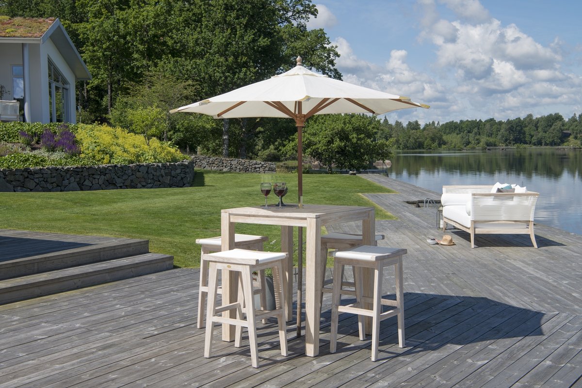 Wellington Barhocker Teak whitewashed / Geflecht weiß, 50 x 40 x 76 cm Wellington Barhocker Teak whitewashed / Geflecht weiß, 50 x 40 x 76 cm