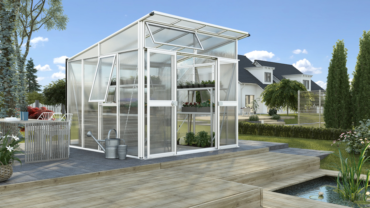 Vitavia Gewächshaus Aphrodite 7800 HKP10mm, weiß