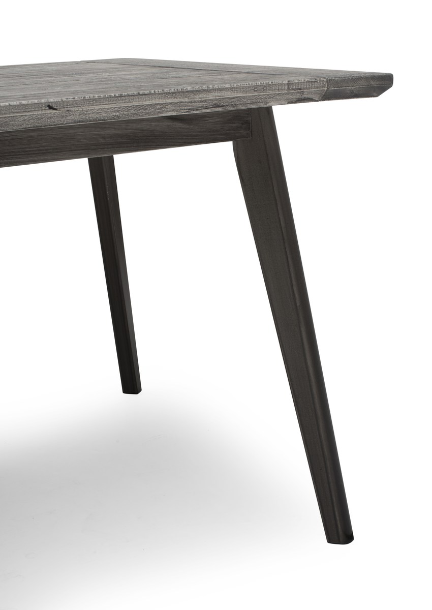 Valletta Tisch FSC-Holz Vintageoptik grau mit Alu-Beinen