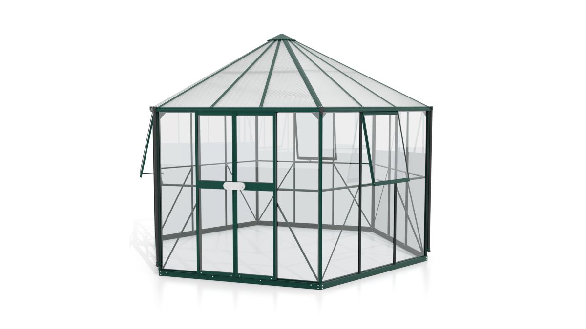 Vitavia Gewächshauspavillon Hera 9000 ESG/HKP 3/6mm, smaragd