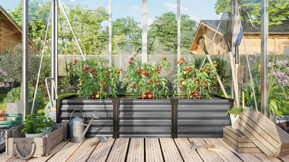 Vitavia Hochbeet Linus In&Out 401 S, Zincalume granit/schwarz