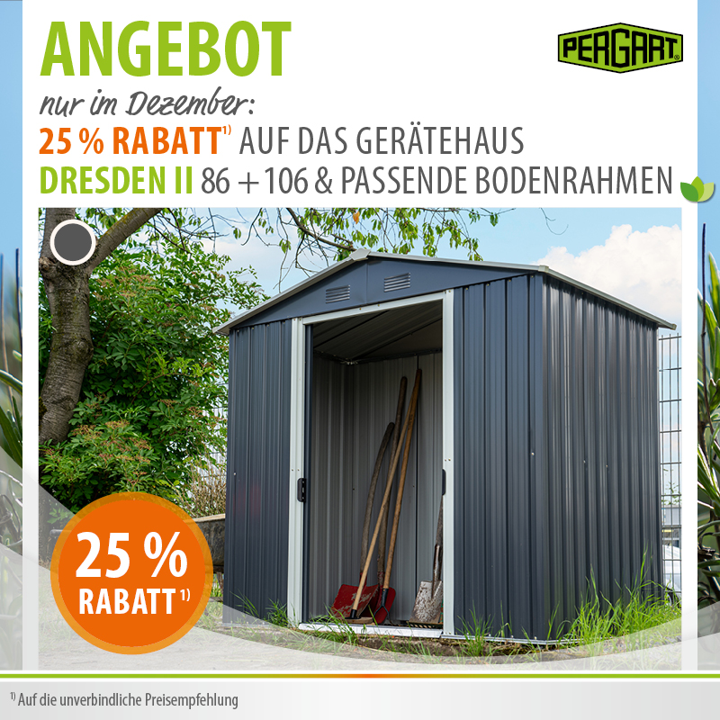 Angebot Dresden Metallgerätehaus 25% reduziert im Dezember