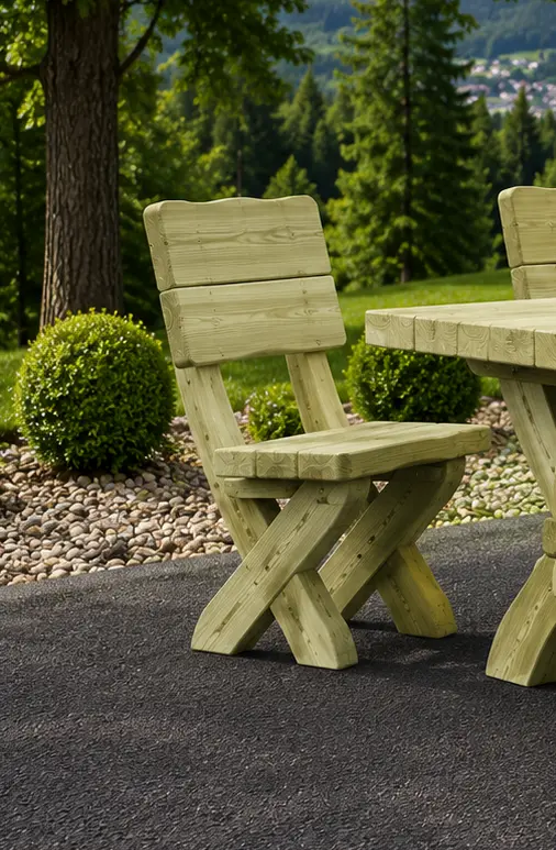 Westfalen Holz-Gartenstuhl aus Fichte-Bohlen, kdi