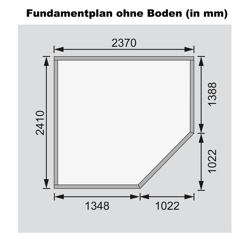 Gartenhaus Schwandorf 5, 242 x 246 cm, 19 mm Holz terragrau, Karibu