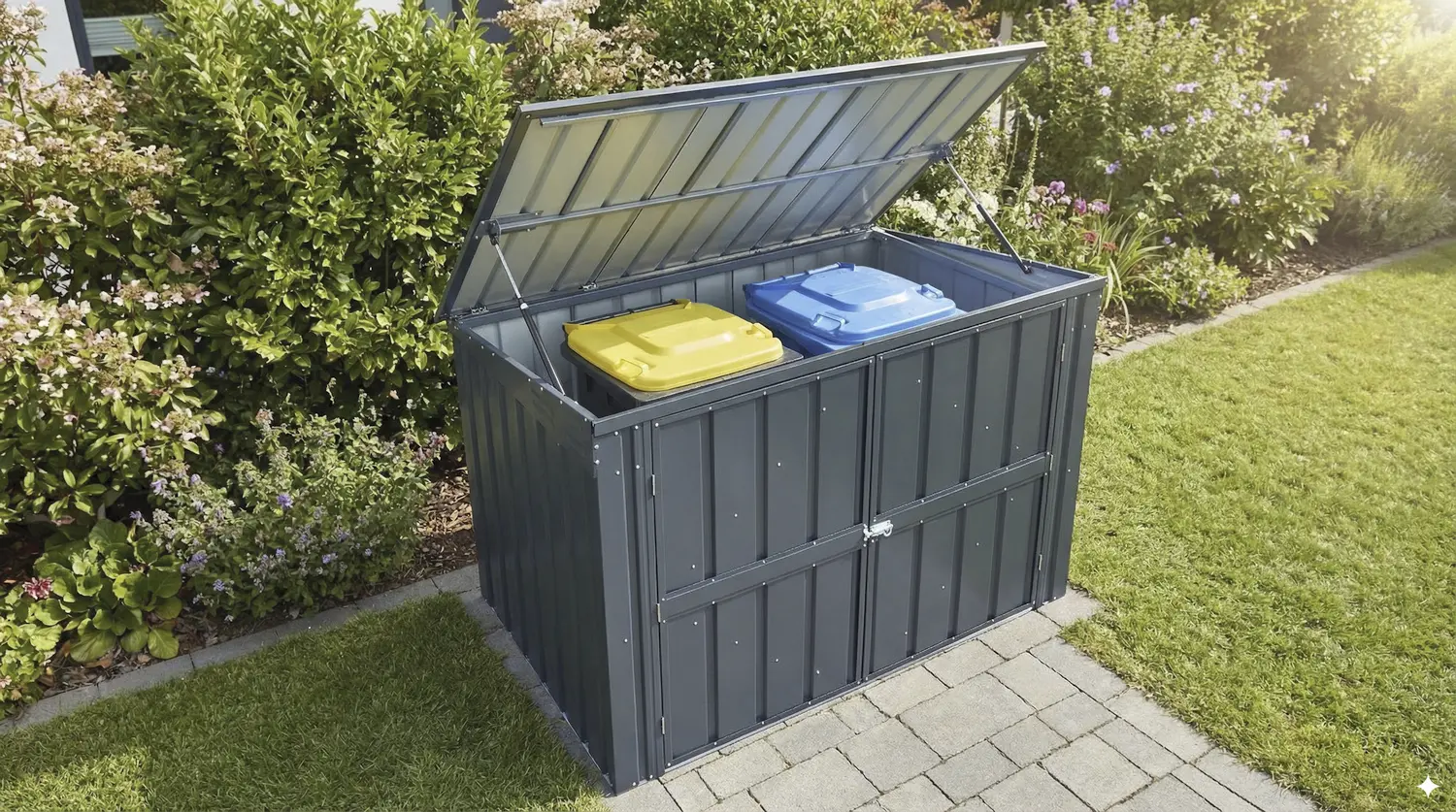 Globel Tonnen-Depot EASY 5x3 für 2 Tonnen, 174 x 101 cm