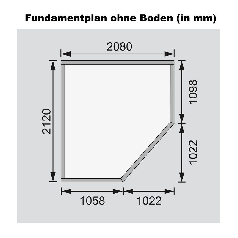 Gartenhaus Schwandorf 3, 213x217 cm, 19 mm Holz naturbelassen, Karibu