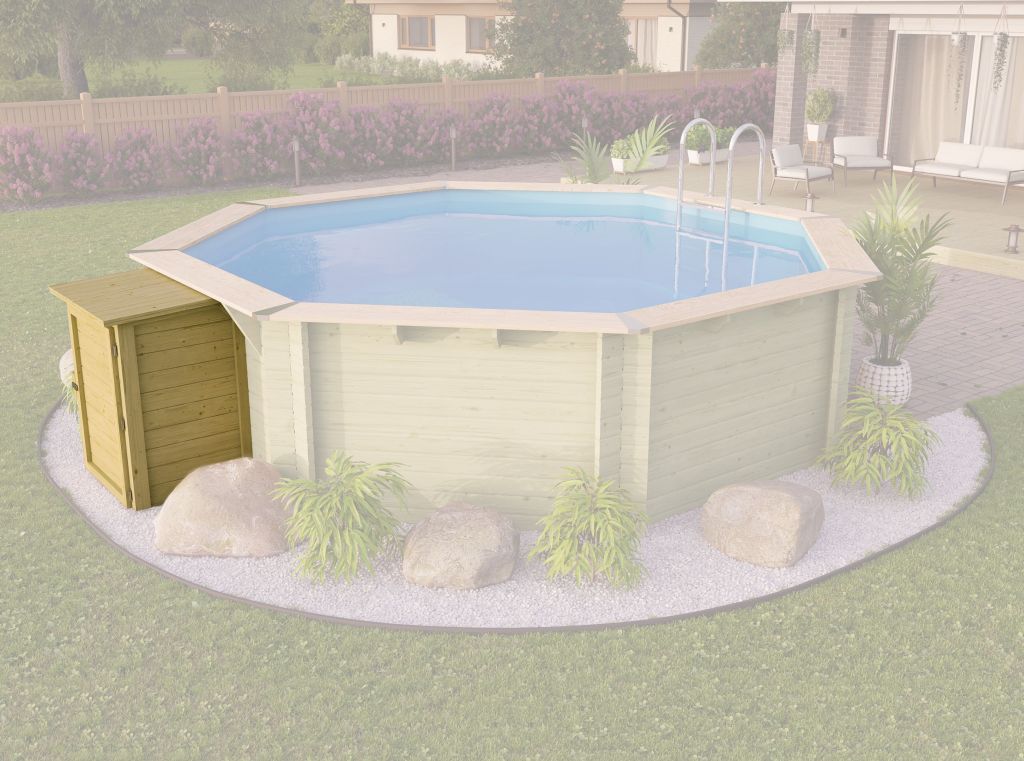 Technikbox für Karibu Pool, 28 mm Holz kdi