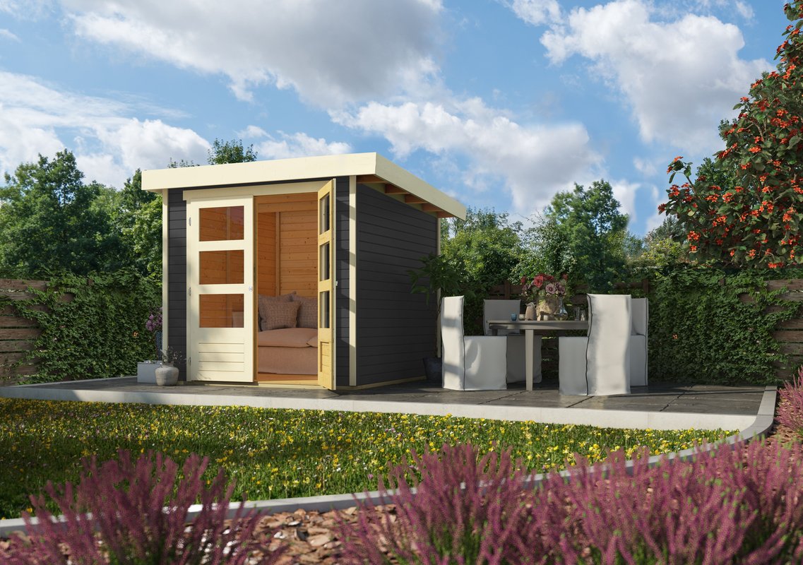 Gartenhaus Askola 2  - 213x217 cm, 19 mm Holz terragrau, Karibu