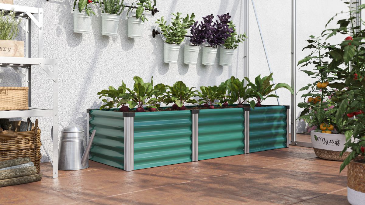 Vitavia Hochbeet Linus In&Out 401 S, Zincalume seegras/alu