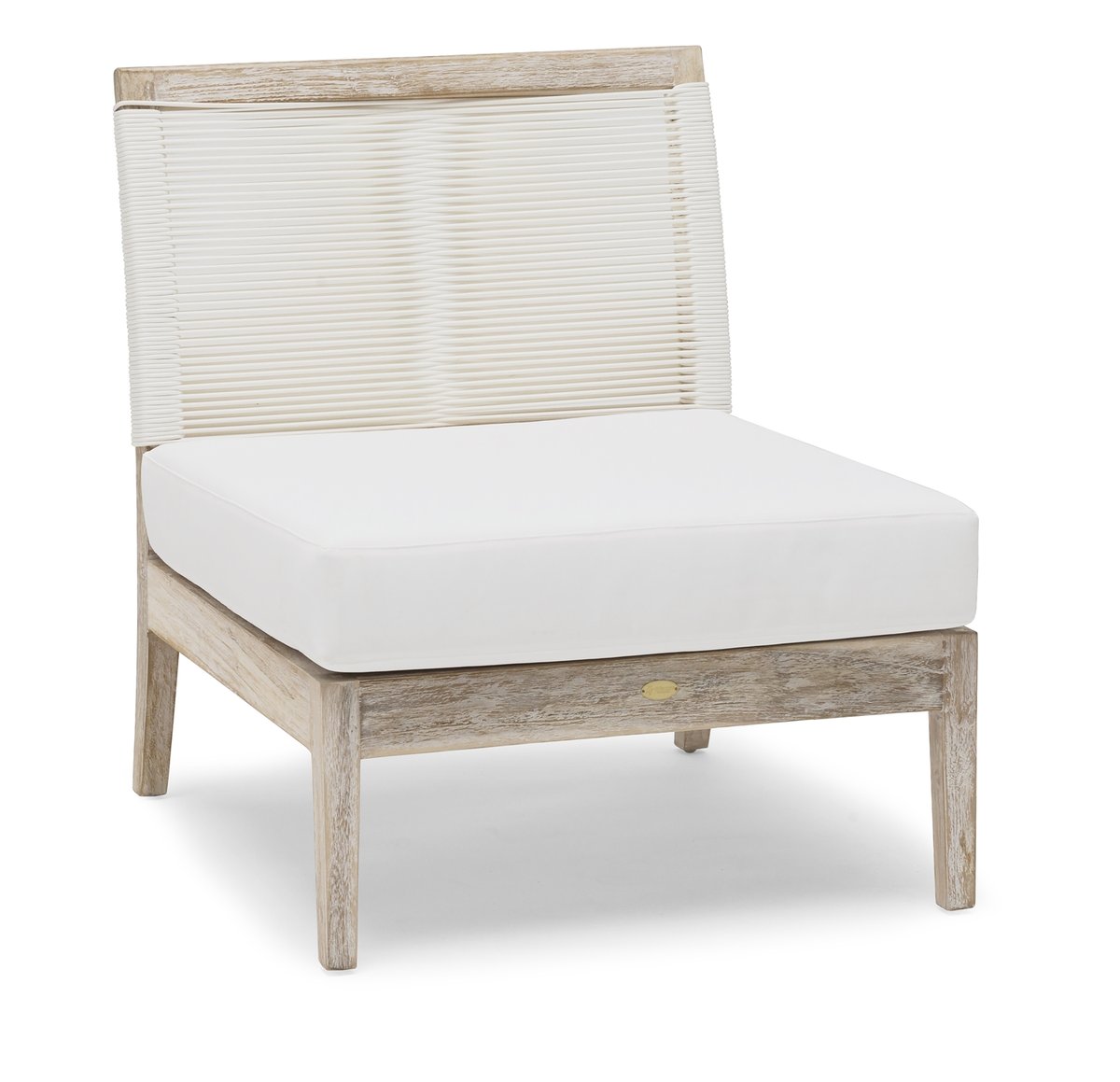 Wellington Lounge-Mittelmodul, Teak whitewashed inkl. Polster